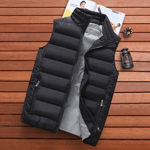 Load image into Gallery viewer, Marca de roupas colete jaqueta dos homens novo outono quente sem mangas jaqueta masculina inverno casual colete plus size veste homme