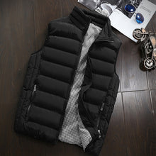 Load image into Gallery viewer, Marca de roupas colete jaqueta dos homens novo outono quente sem mangas jaqueta masculina inverno casual colete plus size veste homme