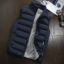 Load image into Gallery viewer, Marca de roupas colete jaqueta dos homens novo outono quente sem mangas jaqueta masculina inverno casual colete plus size veste homme
