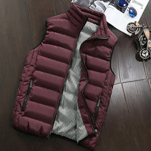 Load image into Gallery viewer, Marca de roupas colete jaqueta dos homens novo outono quente sem mangas jaqueta masculina inverno casual colete plus size veste homme
